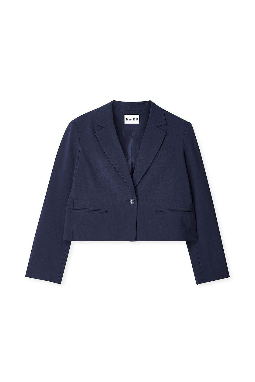 Short Tailored Straight Blazer Product Image