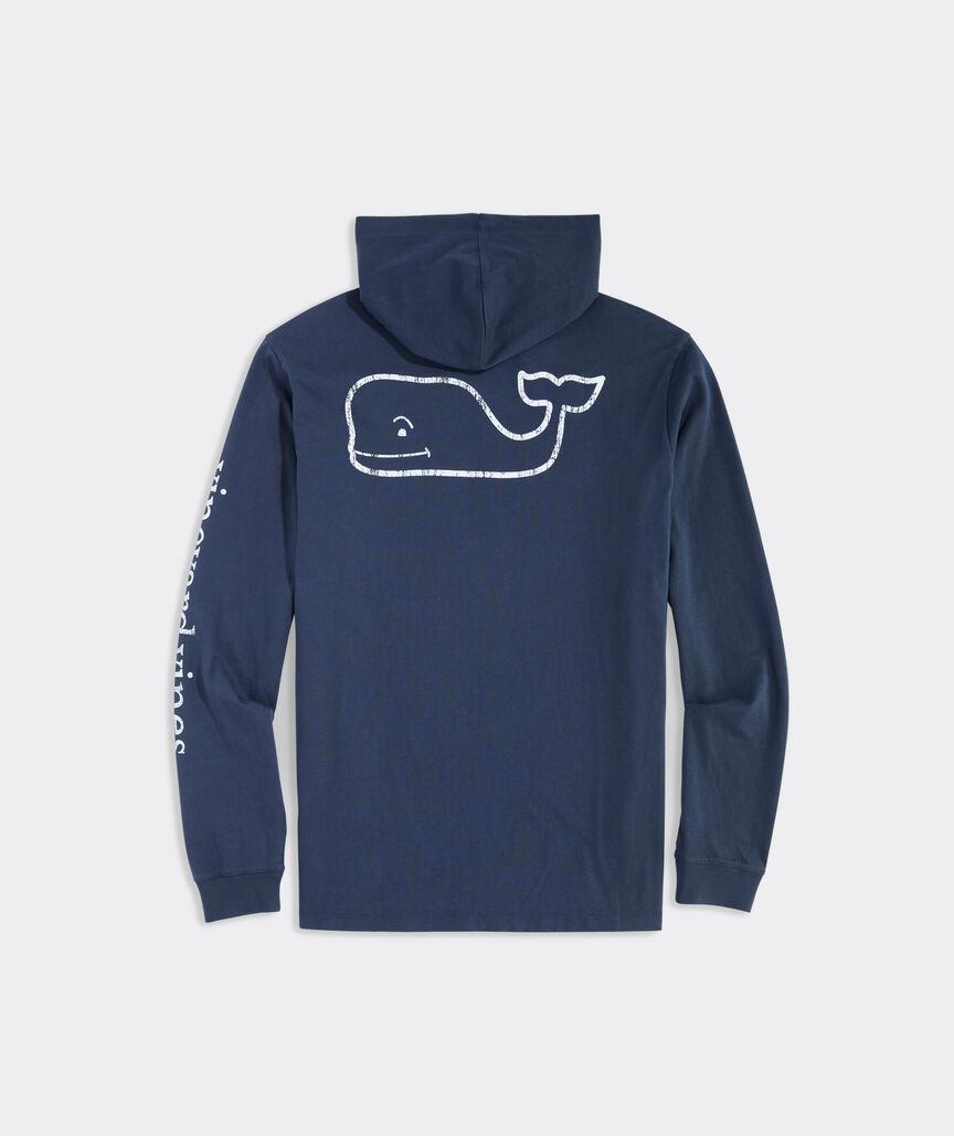 Vintage Whale Long-Sleeve Hoodie Tee Product Image