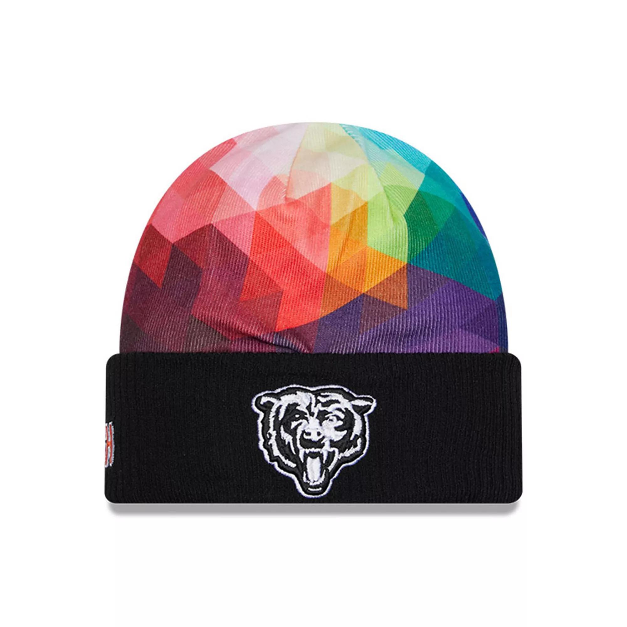 Men's New Era Black Chicago Bears 2023 NFL Crucial Catch Cuffed Knit Hat Product Image