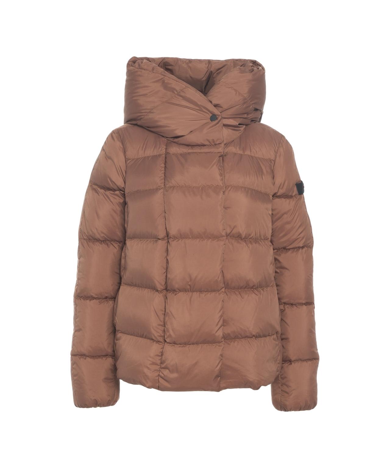 Down jacket with high collar Product Image