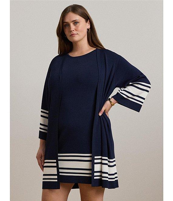 Lauren Ralph Lauren Plus Size Two-Tone Cardigan Product Image