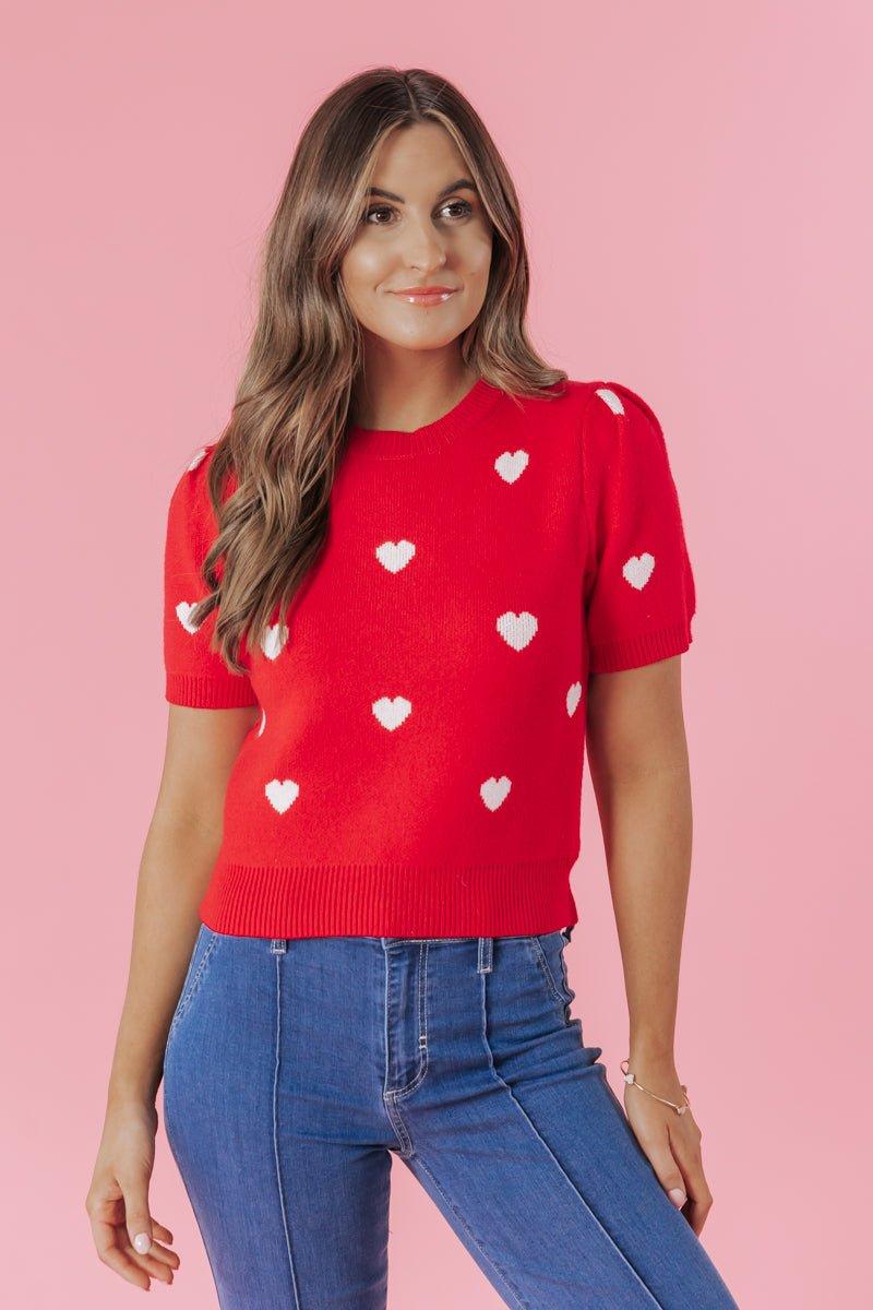 The Love Everlasting Red Heart Sweater - FINAL SALE Product Image