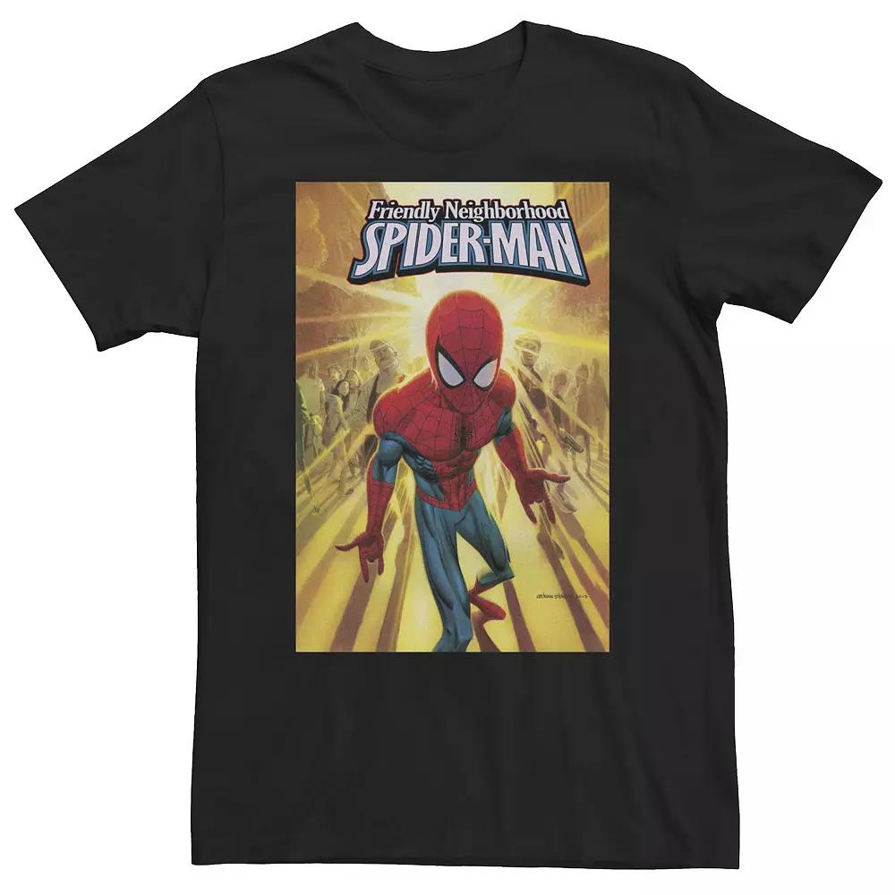 Big & Tall Marvel Comixology Spider-Man The Fight Below Comic Cover Tee, Men's,  Product Image