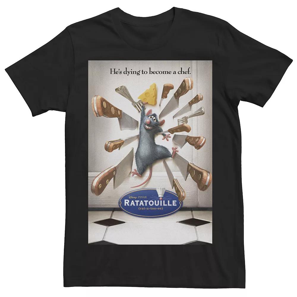 Disney / Pixar's Ratatouille Men's He's Dying To Become A Chef Tee, Size: 3XL, Black Product Image