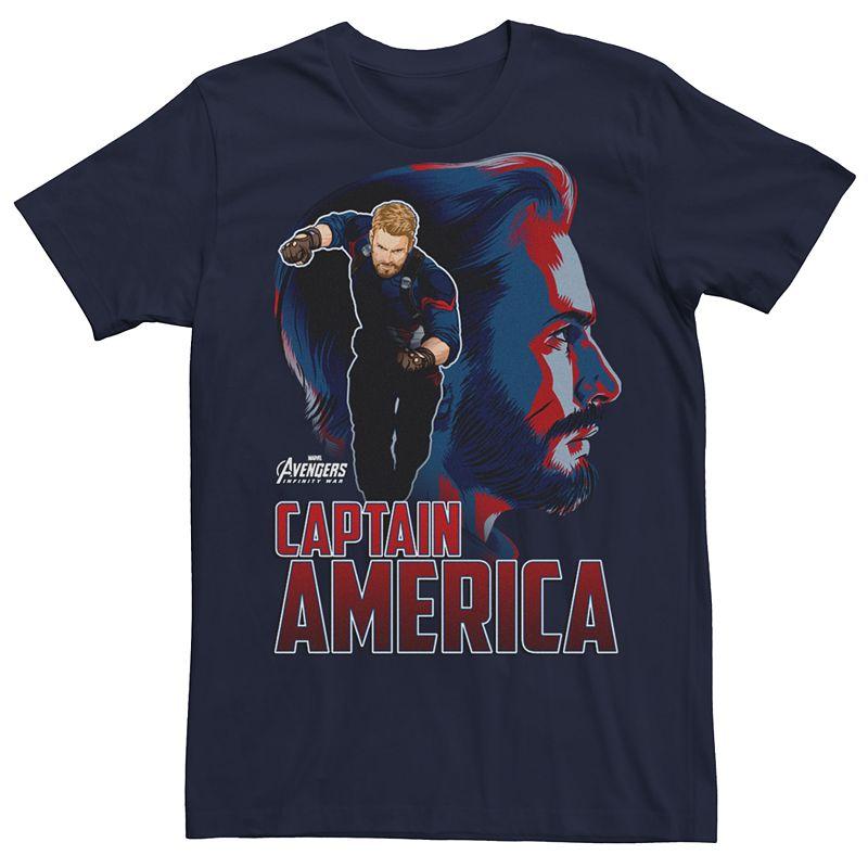 Men's Marvel Avengers Infinity War Captain America Silhouette Graphic Tee,  Product Image