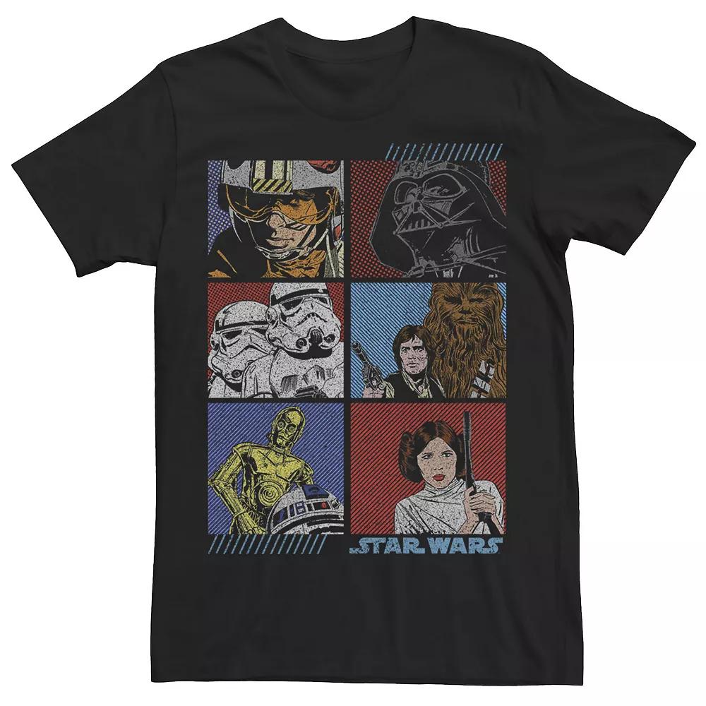 Men's Star Wars Comic Strip Cartoon Group Tee,  Product Image