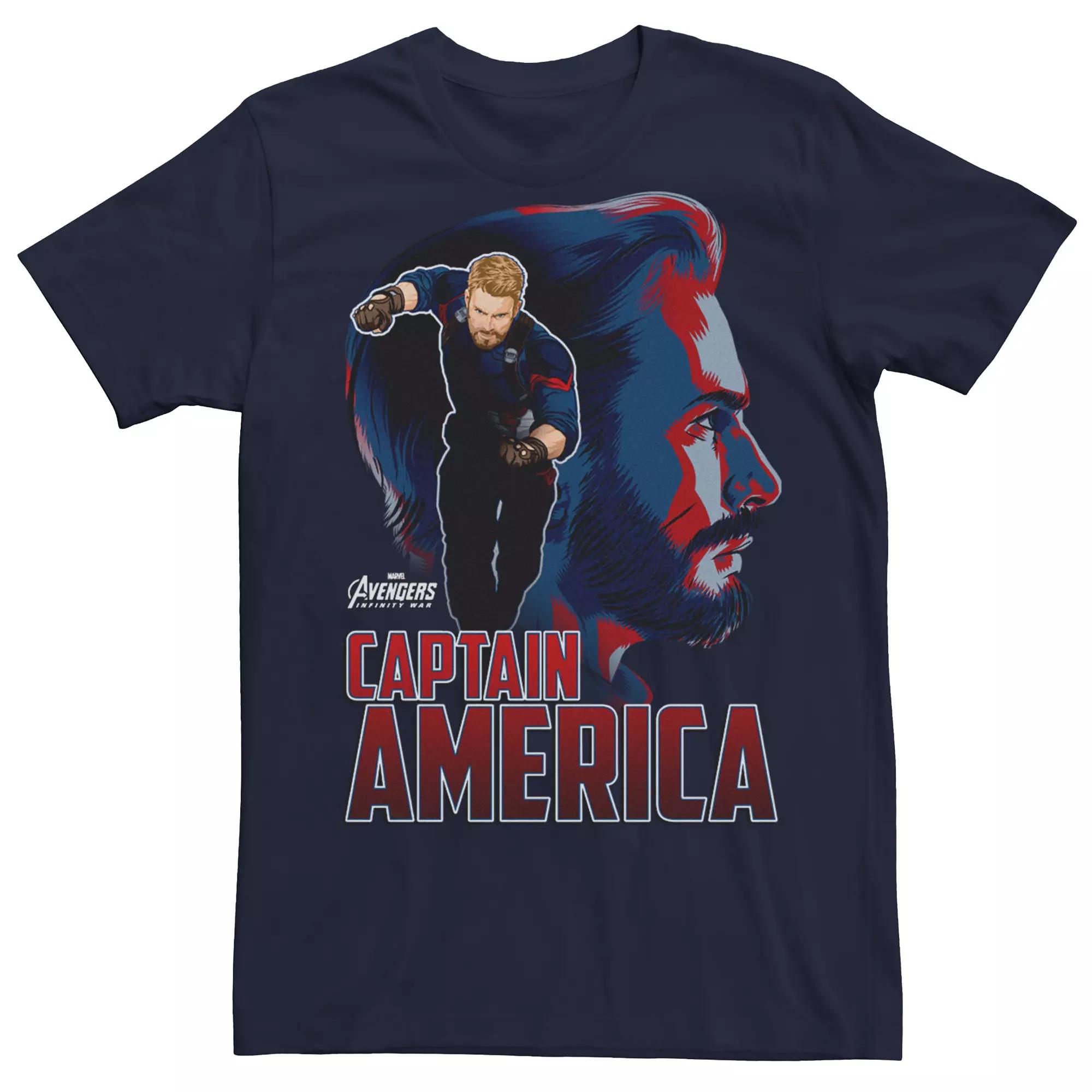 Men's Marvel Avengers Infinity War Captain America Silhouette Graphic Tee,  Product Image