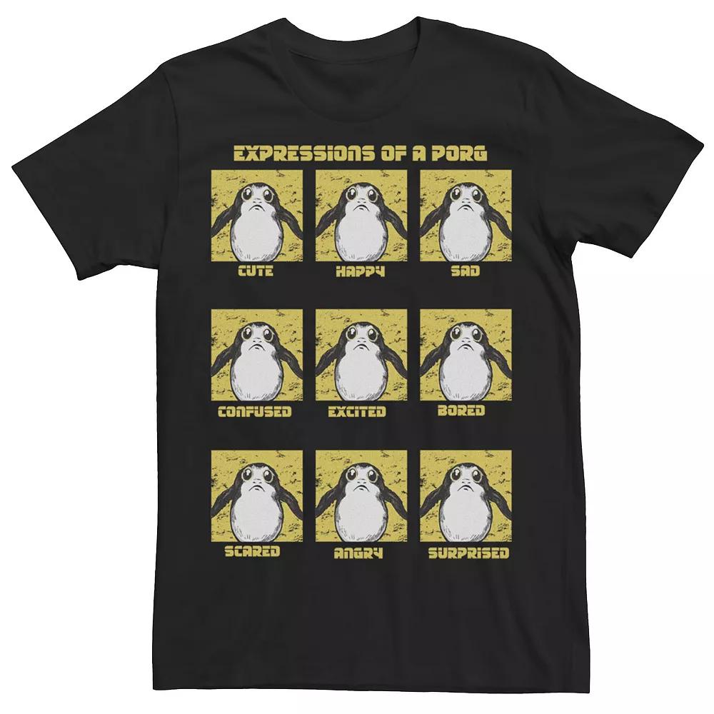 Men's Star Wars The Expressions Of A Porg Poster Tee,  Product Image