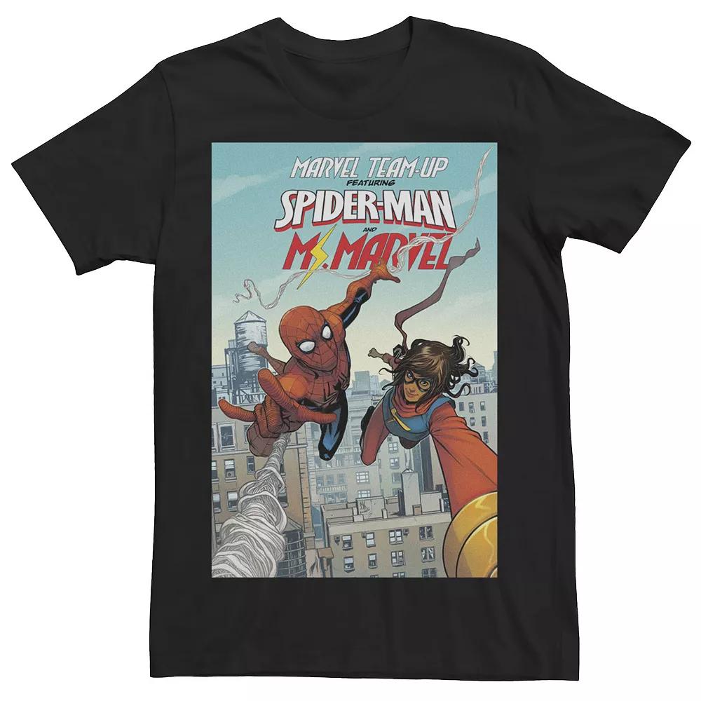 Men's Marvel Spider-Man & Ms. Marvel Team Up Comic Book Cover Tee,  Product Image