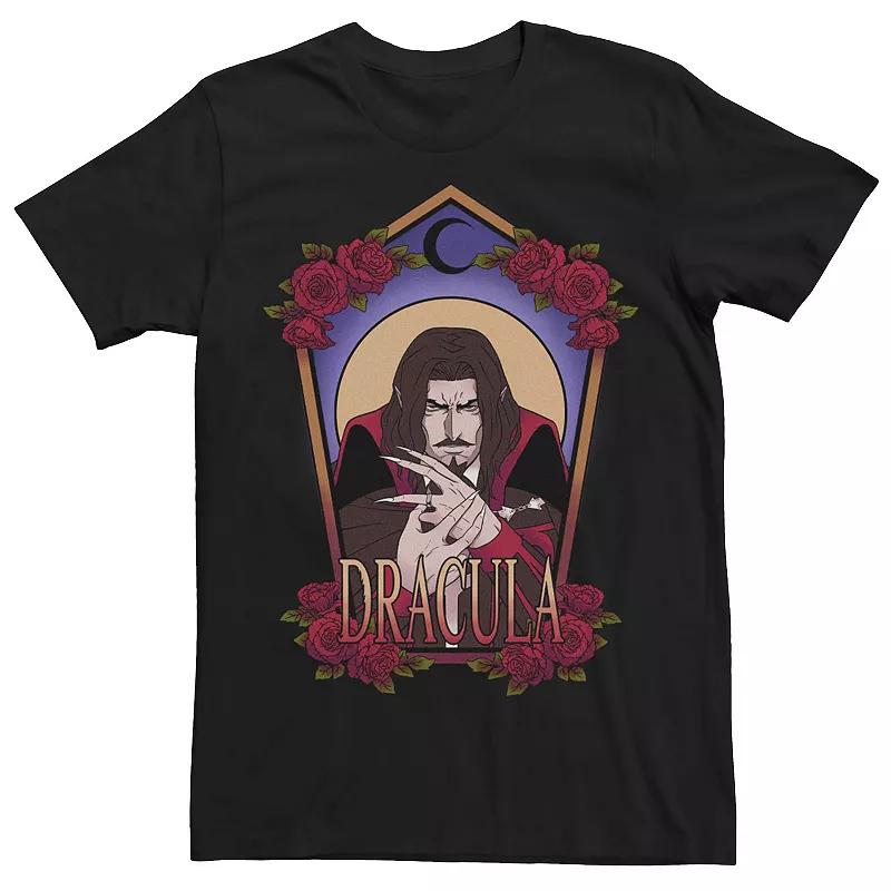 Men's Netflix Castlevania Dracula Floral Portrait Tee,  Product Image