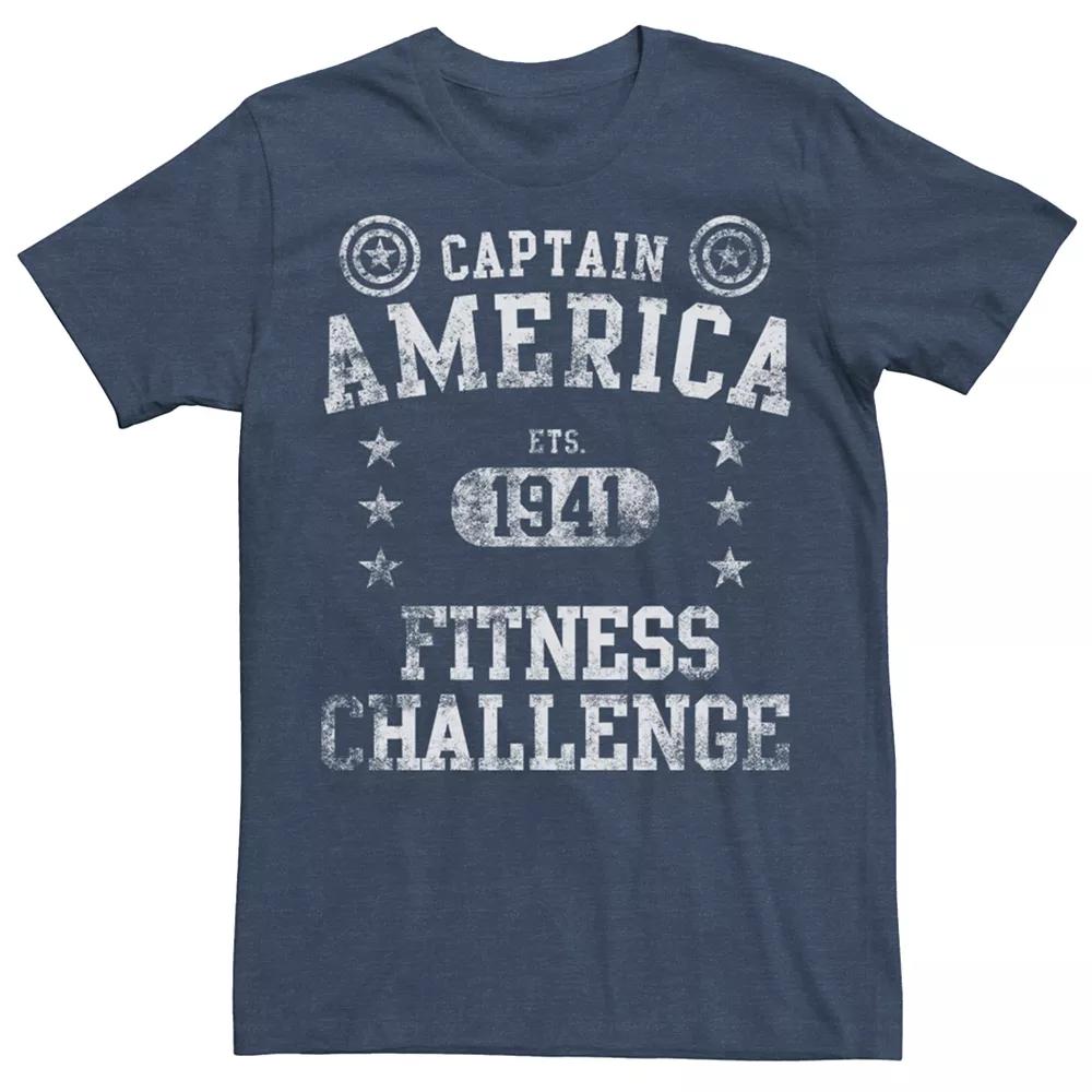 Men's Marvel Captain America Vintage Fitness Challenge Graphic Tee,  Product Image