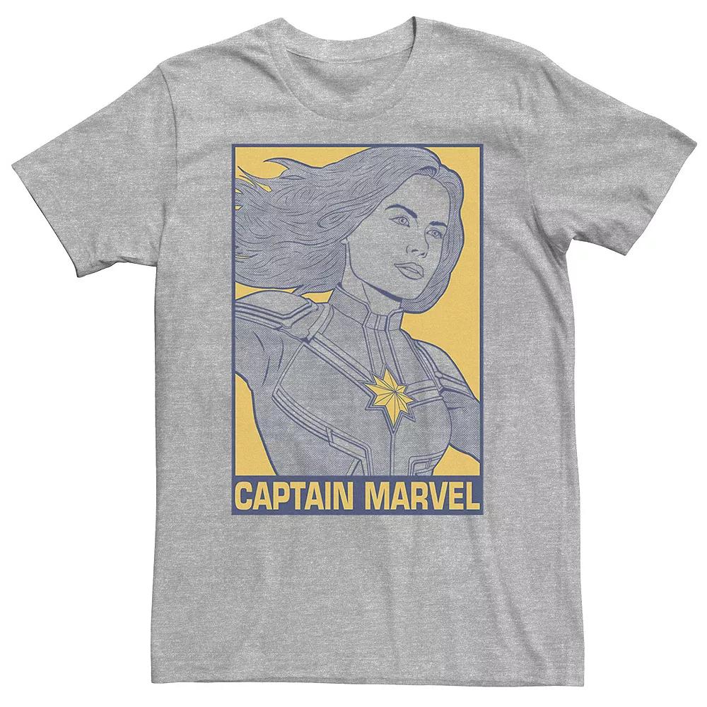 Big & Tall Marvel Avengers Endgame Captain Marvel Pop Art Tee, Men's,  Product Image