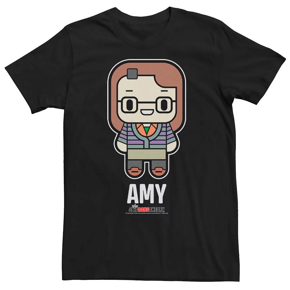 Men's The Big Bang Theory Chibi Amy Tee, Size: XL, Black Product Image