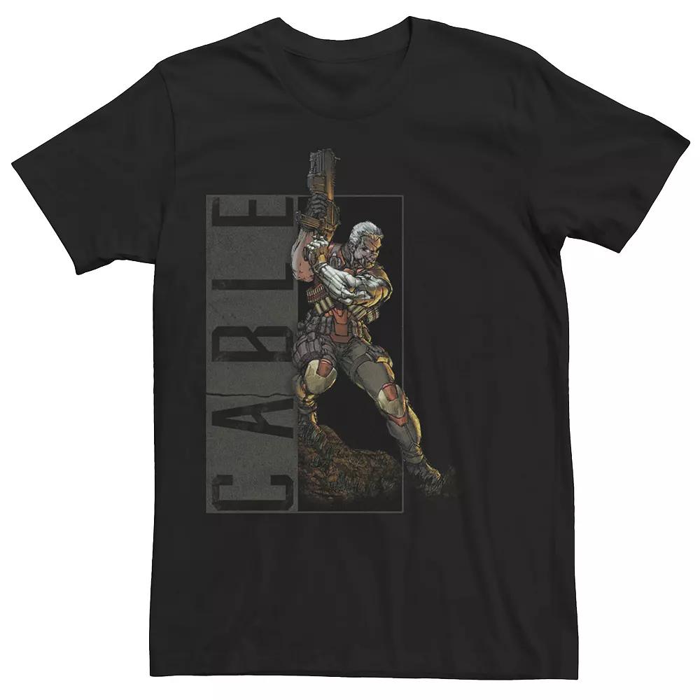 Men's Marvel X-Men Cable Action Pose Vintage Tee,  Product Image