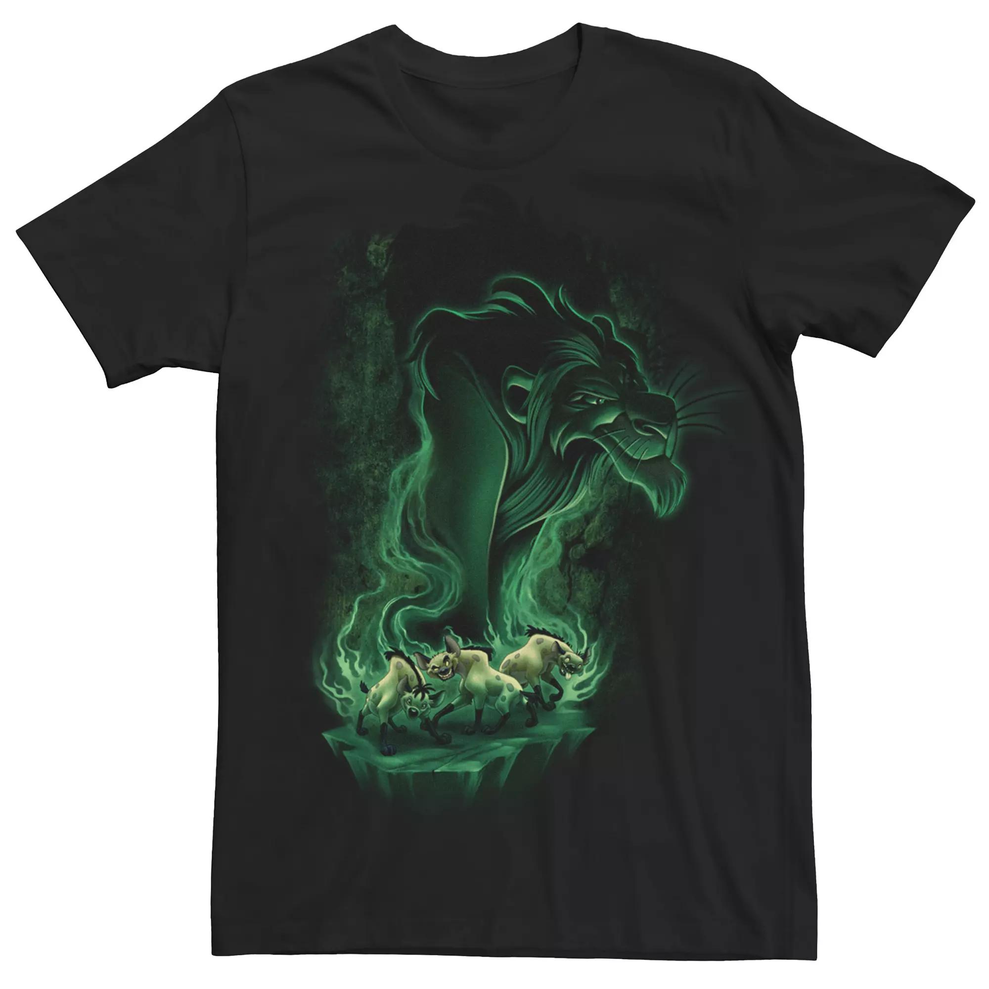 Men's Disney's The Lion King Scar Hyenas Smokey Green Portrait Tee,  Product Image