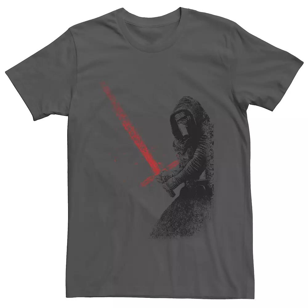 Men's Star Wars Kylo With Red Lightsaber Distressed Art Tee,  Product Image