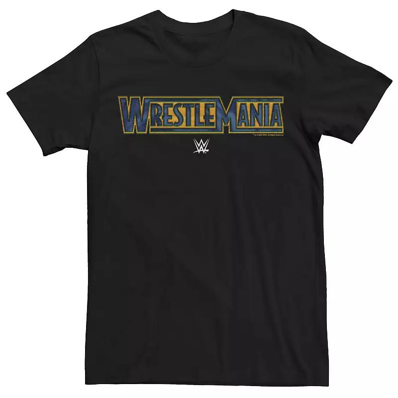 Men's WWE Wrestlemania Blue & Gold Logo Tee,  Product Image