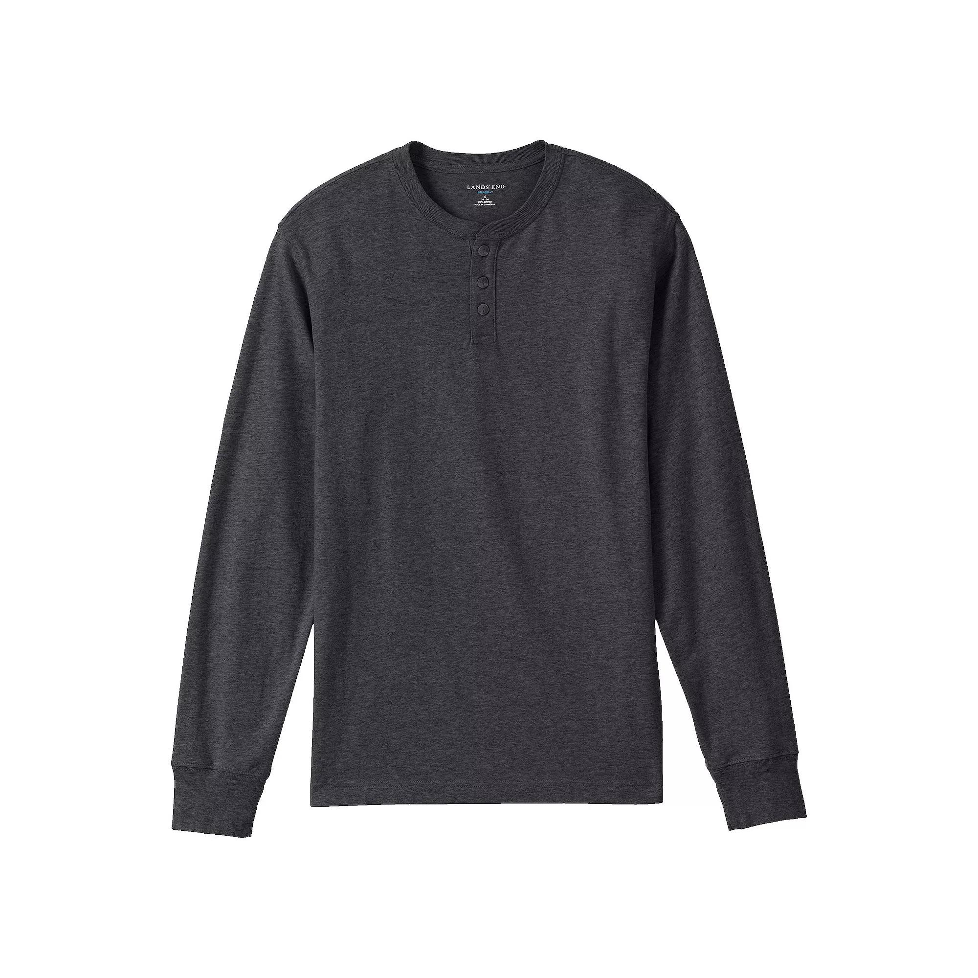 Big & Tall Lands' End Super-T Henley, Men's,  Product Image
