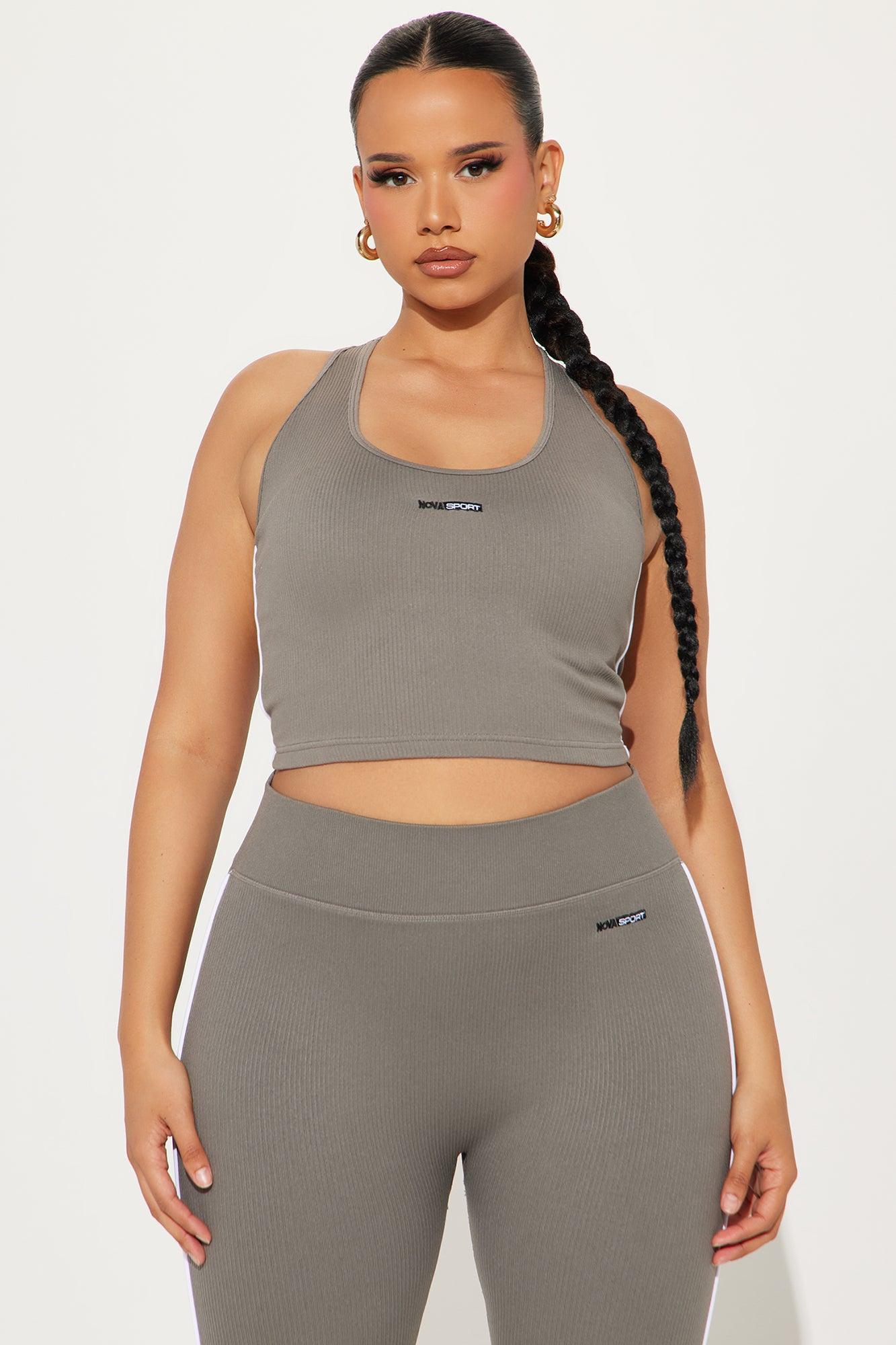 Court Cutie Effortless Seamless Active Top - Charcoal Product Image