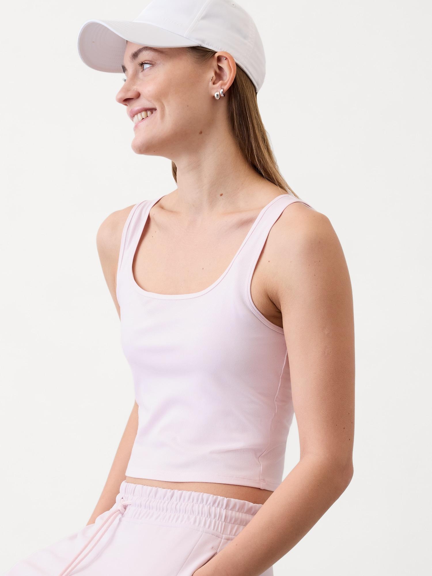 Signature Rib Square Neck Crop Tank Product Image