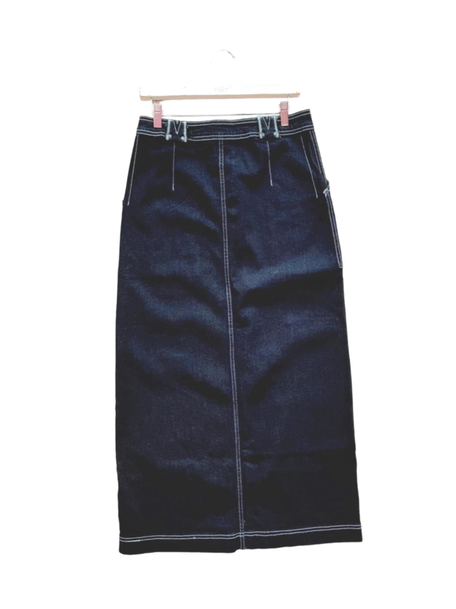 Pashmina Seamed Denim Skirt Product Image