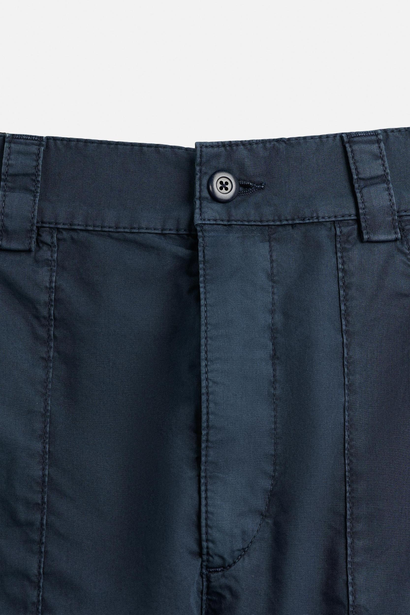 WASHED COTTON BERMUDA SHORTS Product Image