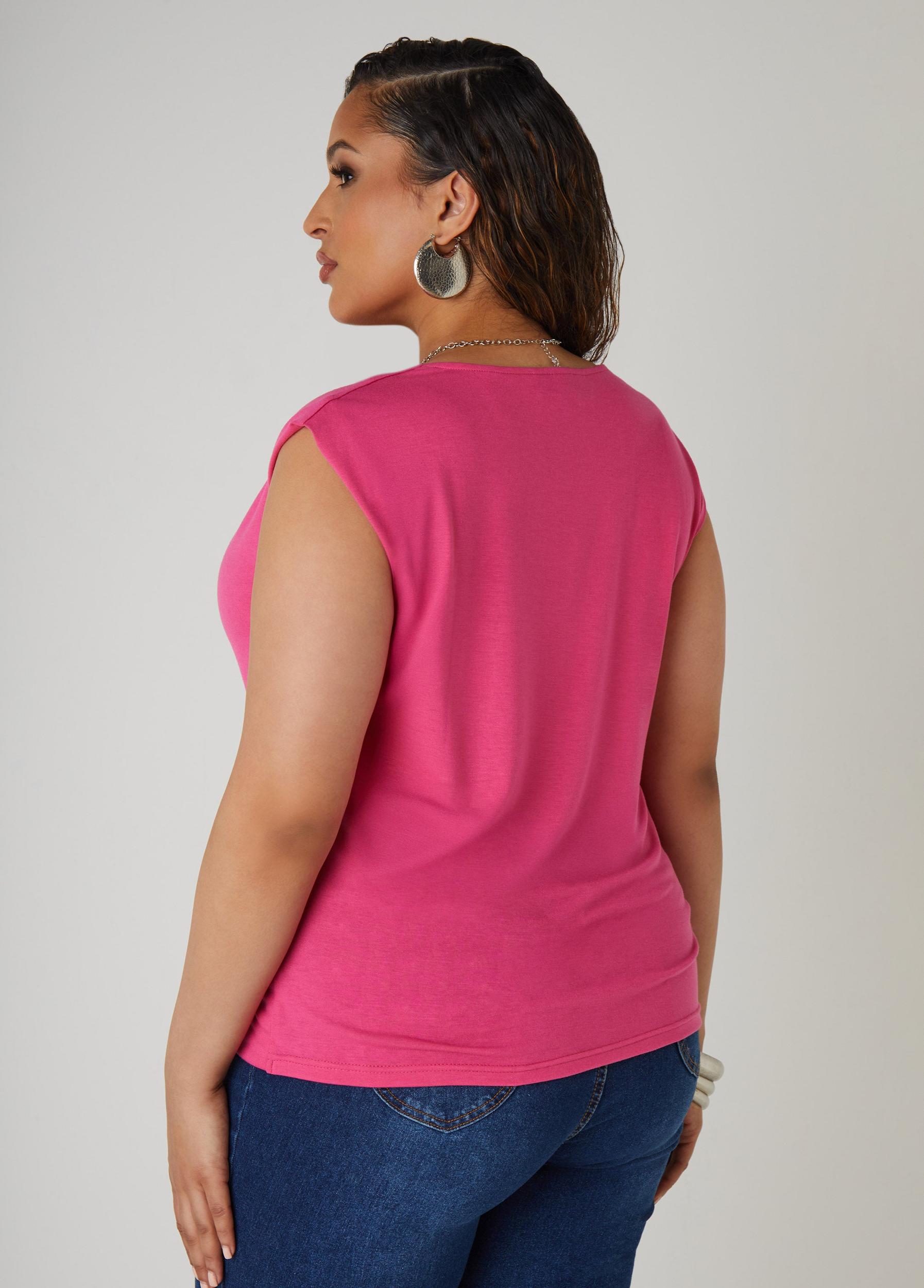 Faux Wrap Jersey Top Product Image