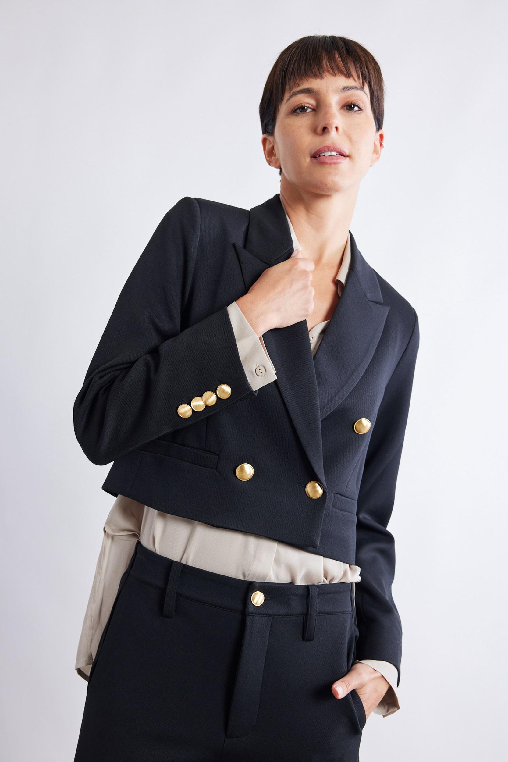 The Stretch Suit Cropped Blazer Product Image