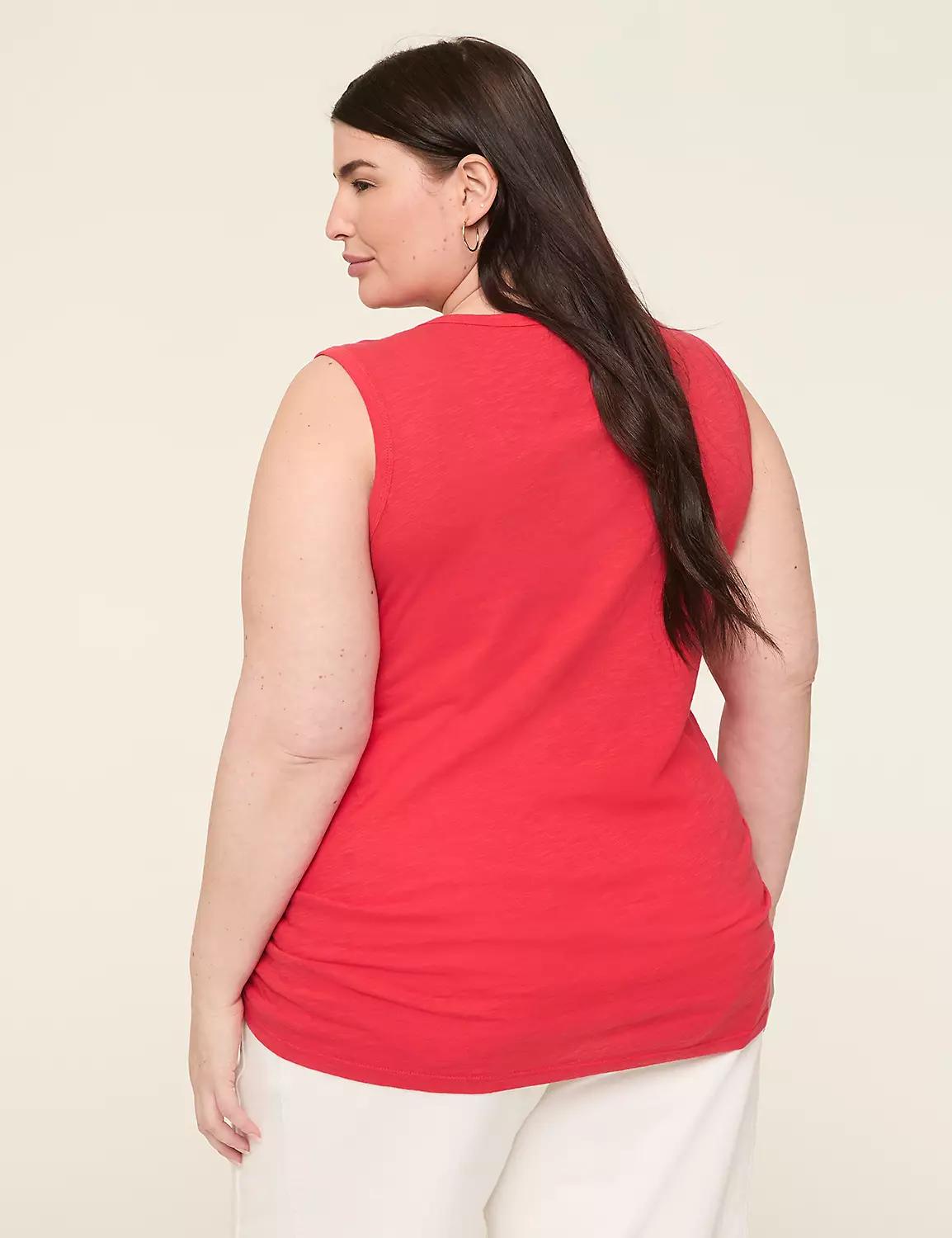 Scoop-Neck Side-Ruched Tank Product Image