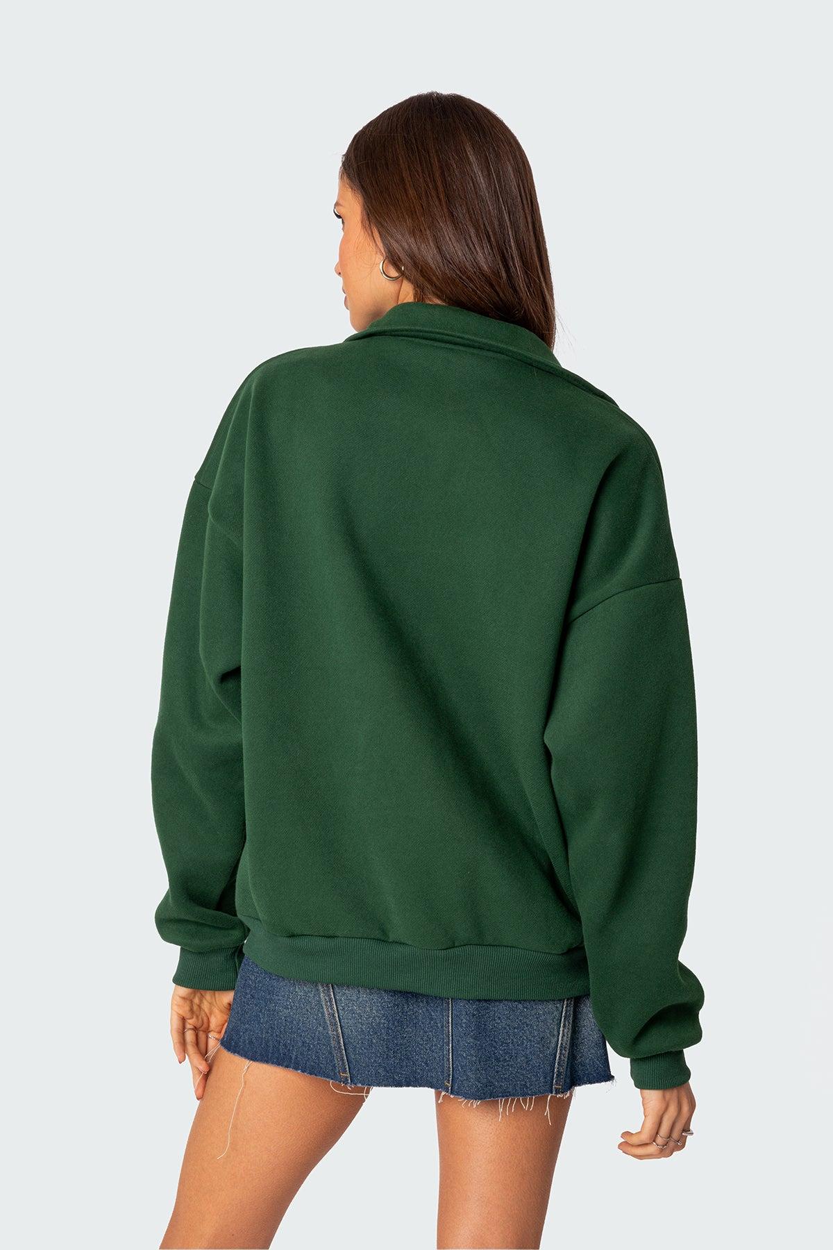 Oversized Quarter Zip Sweatshirt Product Image