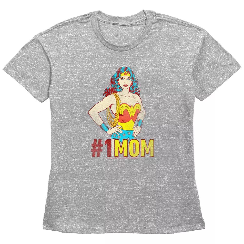 Women's Wonder Woman #1 MOM Basic Fit Graphic Tee,  Product Image