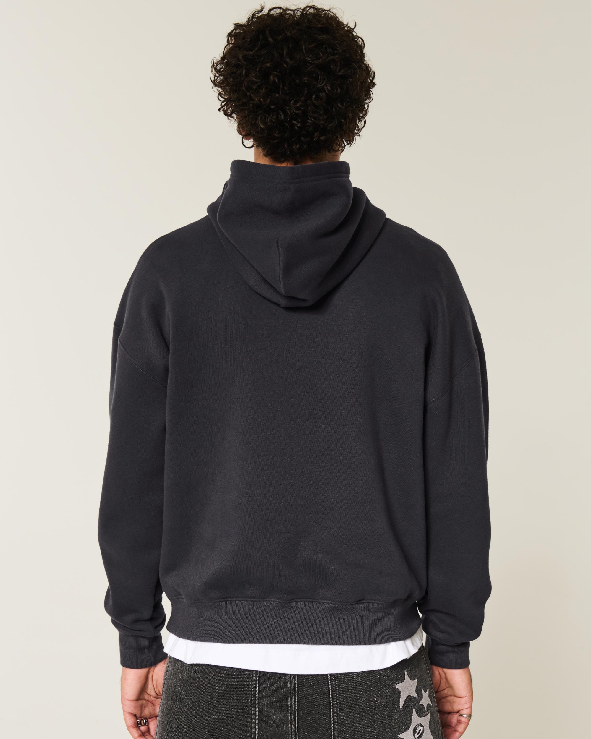 Boxy Skull Graphic Hoodie Product Image