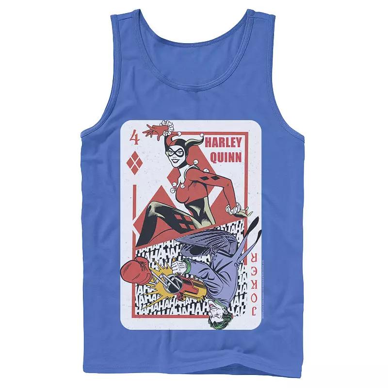 Mens DC Comics Harley Quinn Joker Playing Card Tank Top, Men's,  Product Image