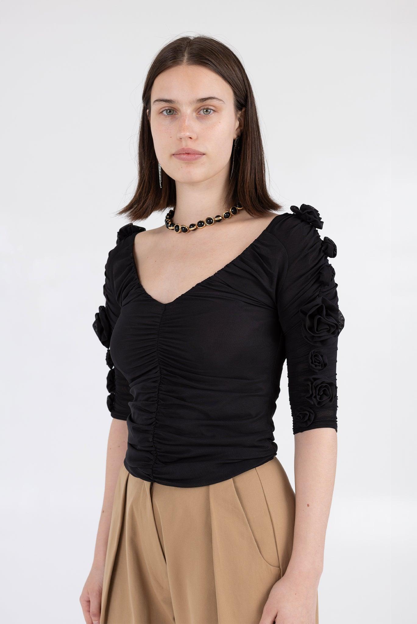 Rose Top - Black Product Image