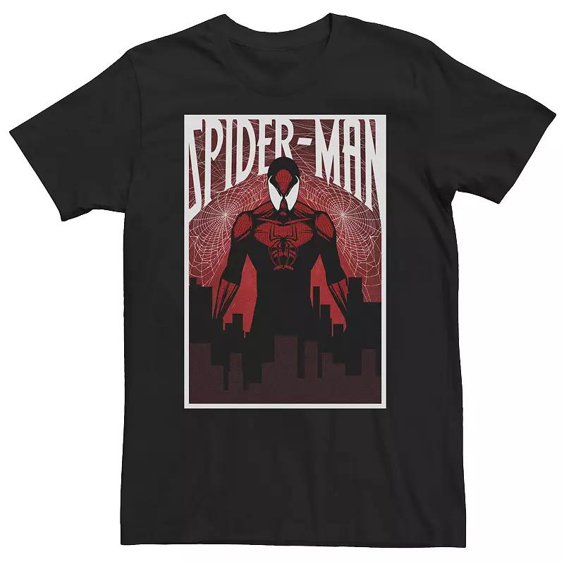 Big & Tall Marvel Spider-Man Neighborhood Watch Cityscape Tee, Men's,  Product Image