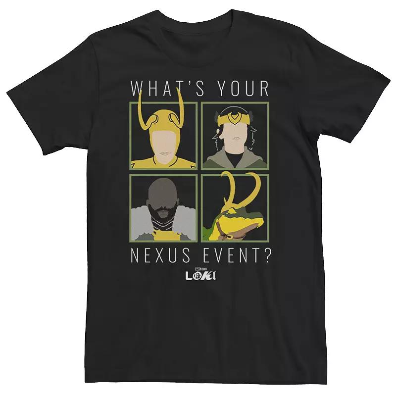 Big & Tall Marvel Loki "What's Your Nexus Event? Tee, Men's,  Product Image