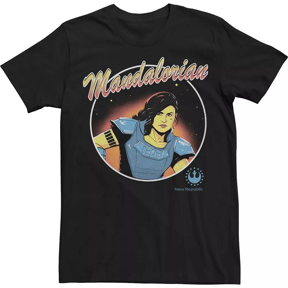 Men's Star Wars the Mandalorian Cara Dune Circle Boxed Up Tee, Size: XXL, Black Product Image