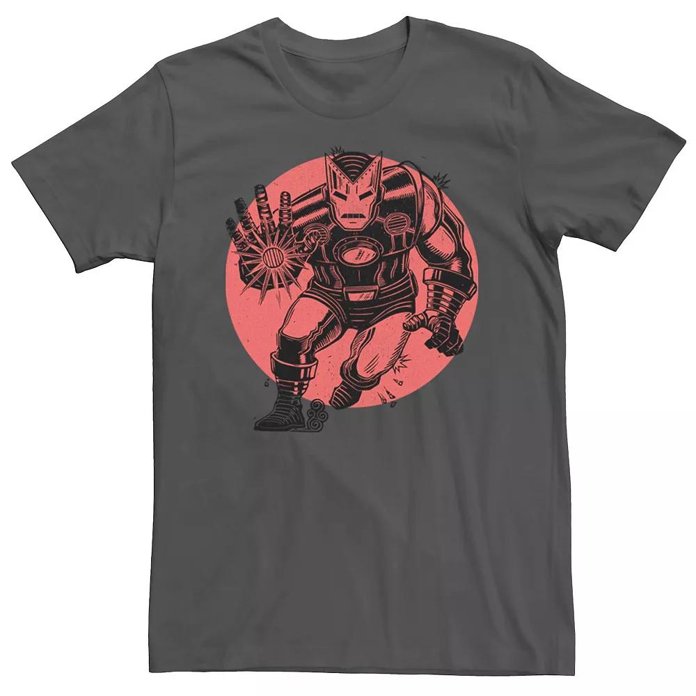 Men's Marvel Iron Man Retro Red Sun Tee,  Product Image