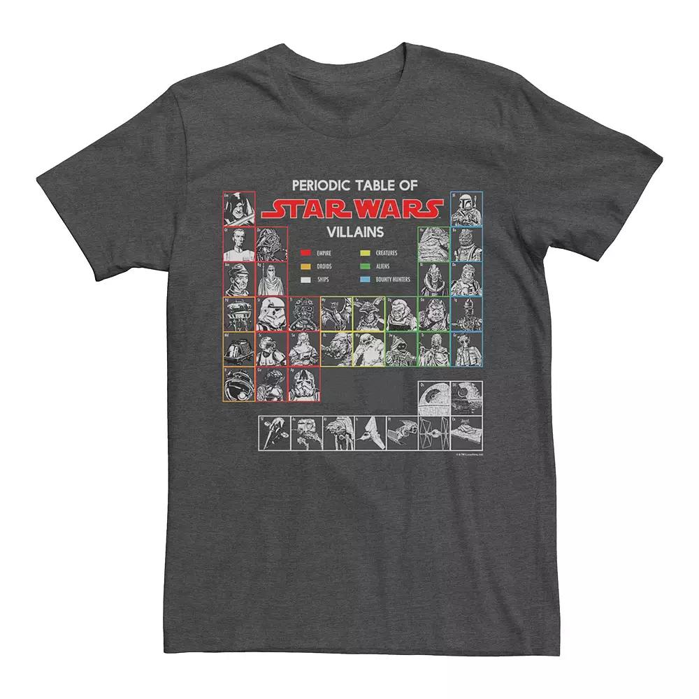 Men's Star Wars Periodic Table Of Villains Graphic Tee,  Product Image