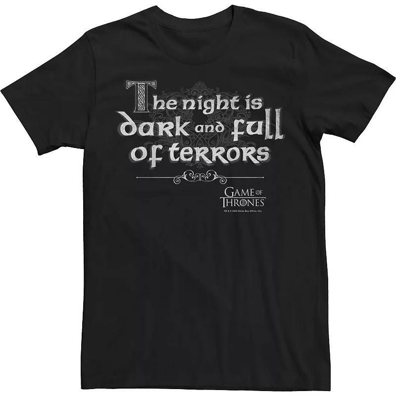 Men's Game Of Thrones The Night Is Dark And Full Of Terrors Tee,  Product Image