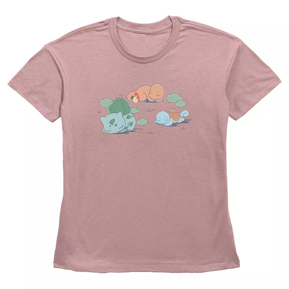 Women's Pokemon Sleeping Characters Graphic Tee, Size: XL, Desert Pink Product Image