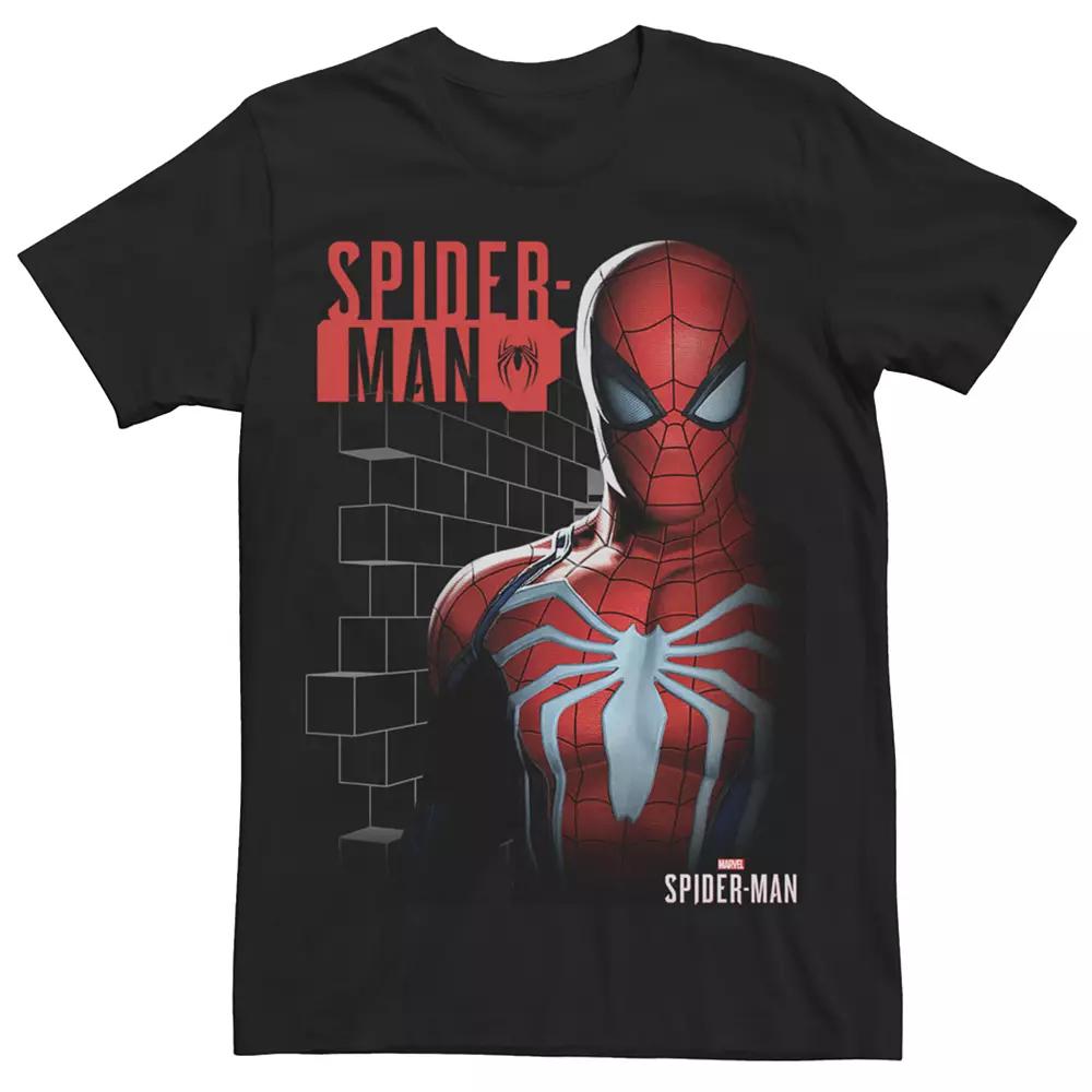 Men's Marvel Spider-Man Bricks Graphic Tee,  Product Image