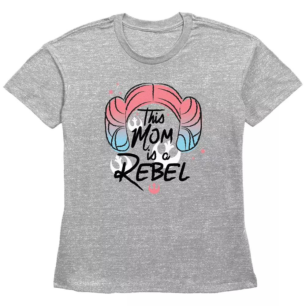 Women's Star Wars This Mom Is A Rebel Basic Fit Graphic Tee,  Product Image