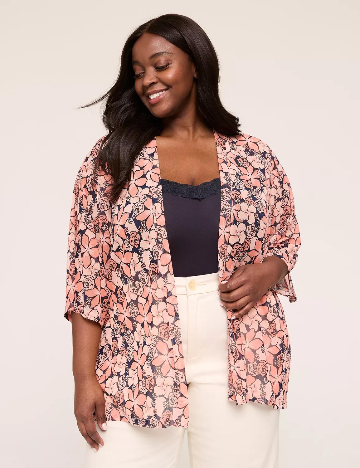 Kimono-Sleeve Open-Front Overpiece Product Image