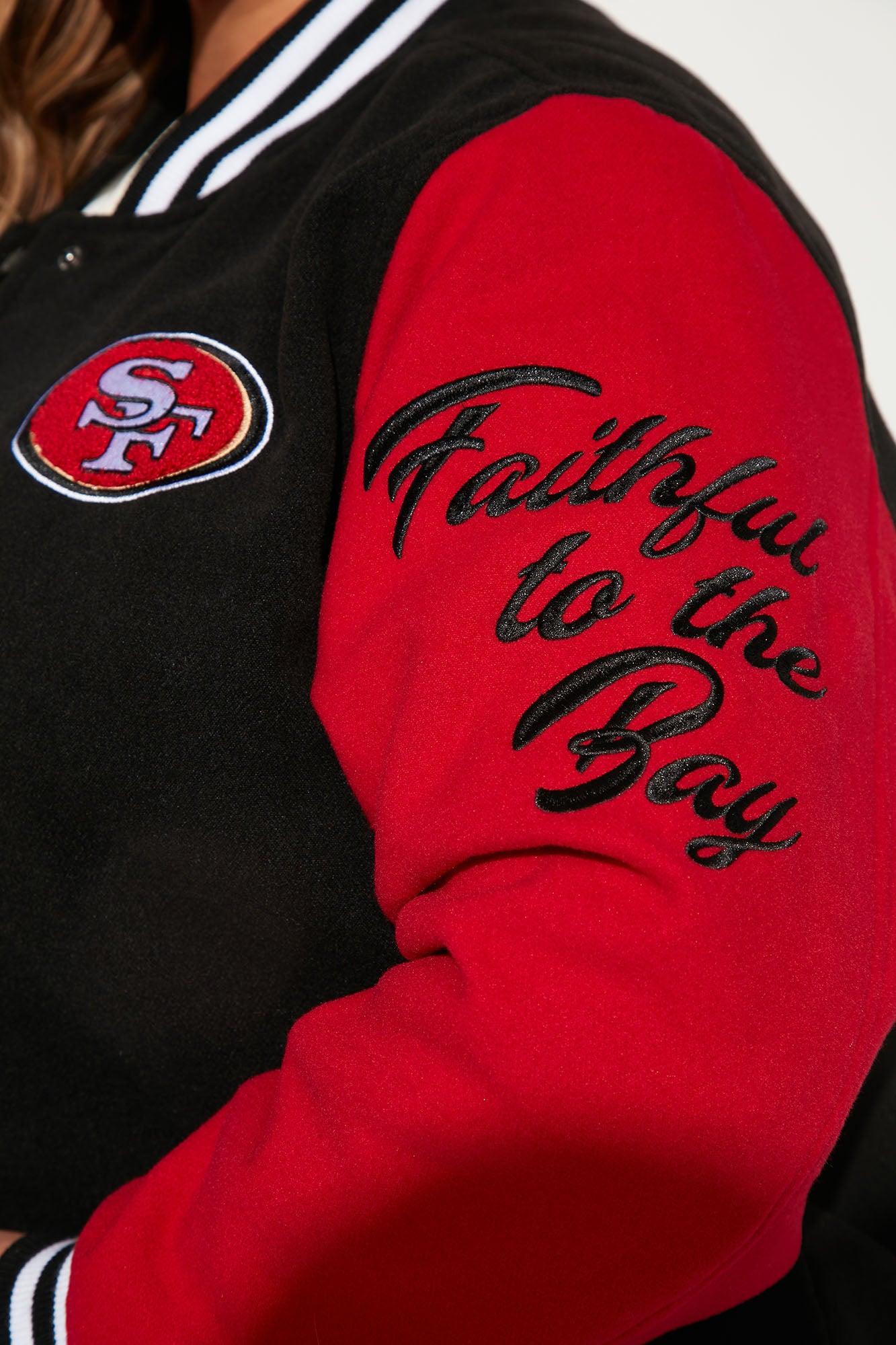 49ers Letterman Jacket - Black/Red Female Product Image