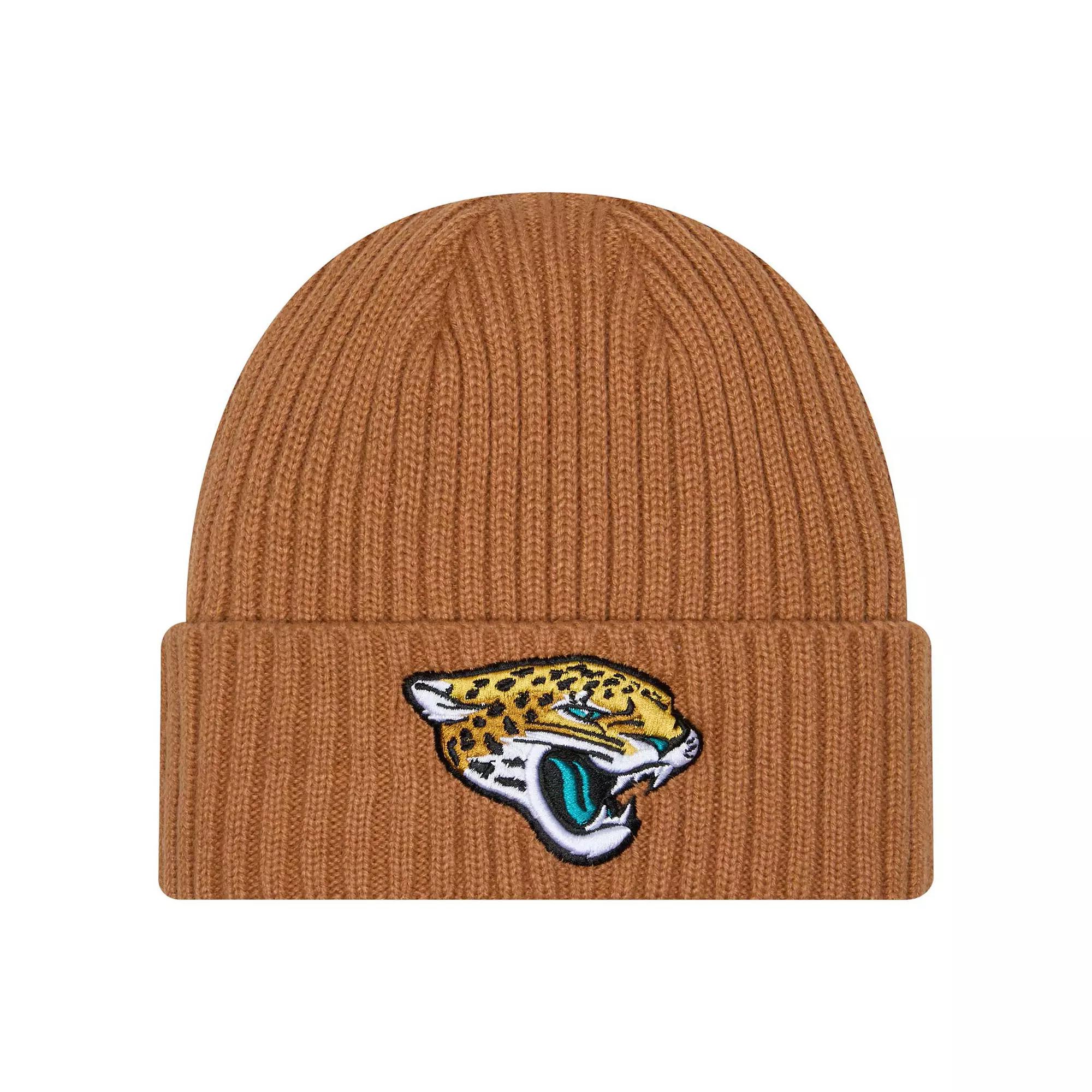 Men's New Era Tan Jacksonville Jaguars Color Pack Cuffed Knit Hat, Team Product Image