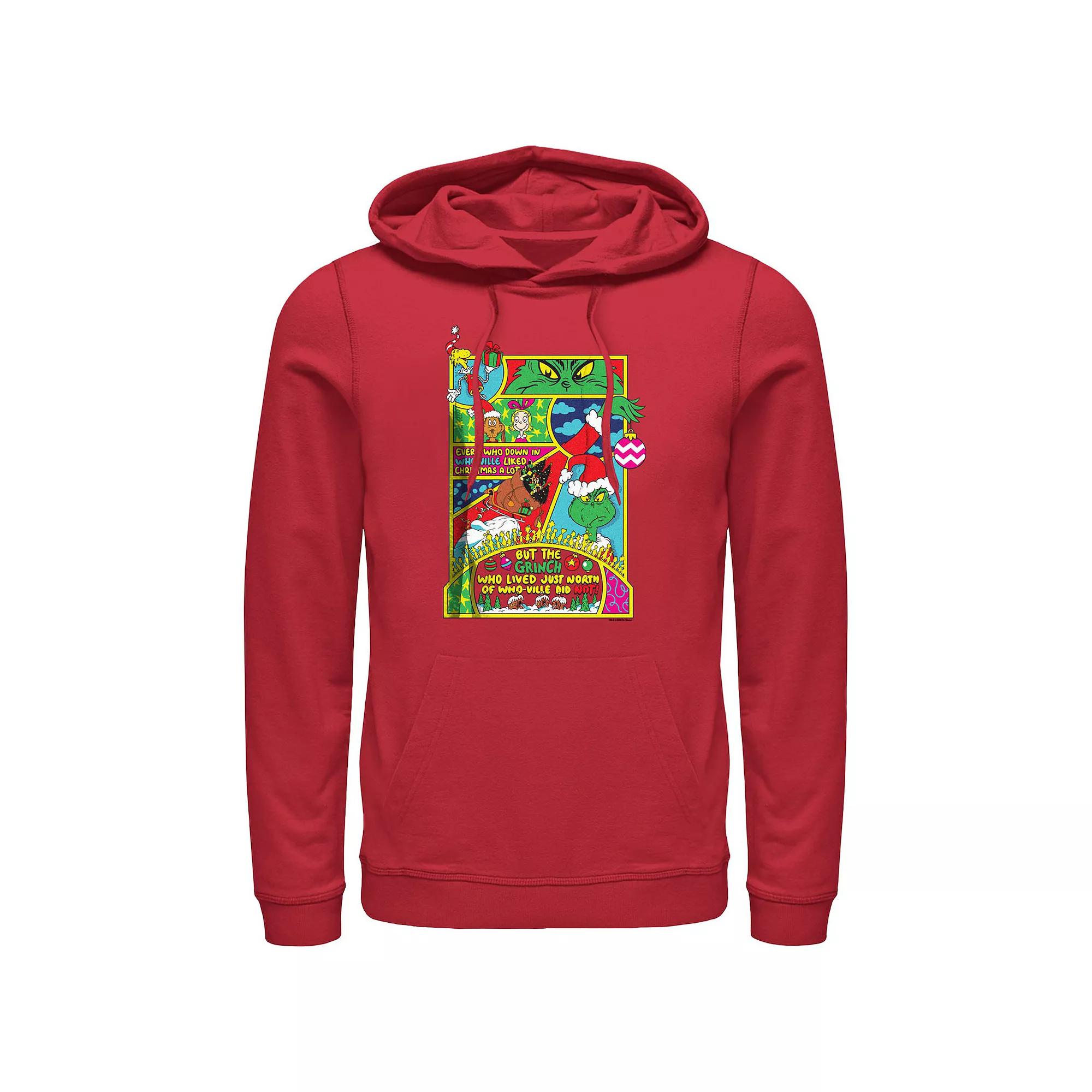 Big & Tall Dr. Seuss Grinch Comic Scenes Graphic Hoodie, Men's,  Product Image