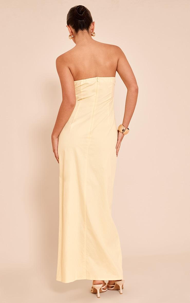 Lemon Bandeau Ruched Midaxi Dress Product Image
