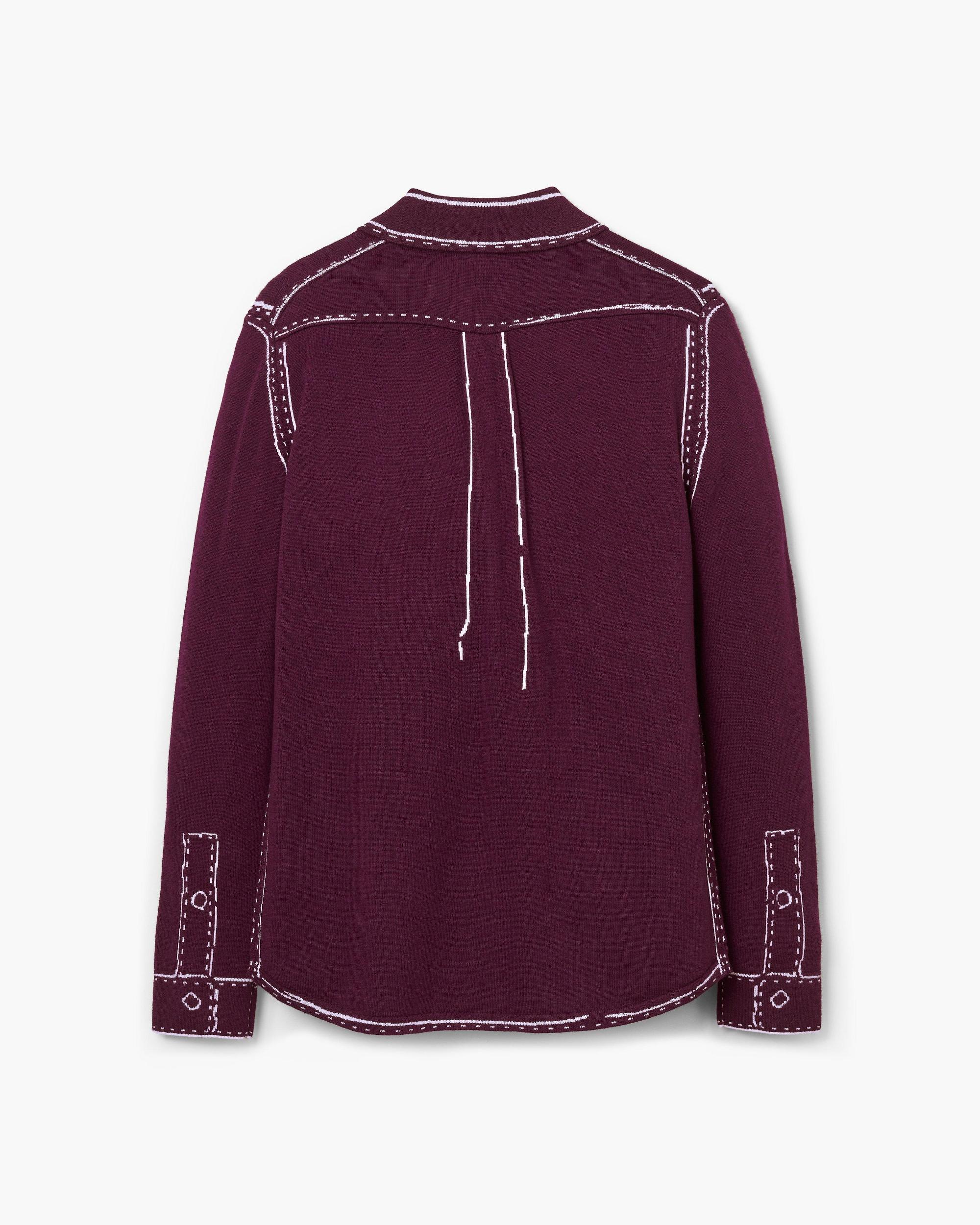 Trompe L'Oeil Knit Button Down Product Image