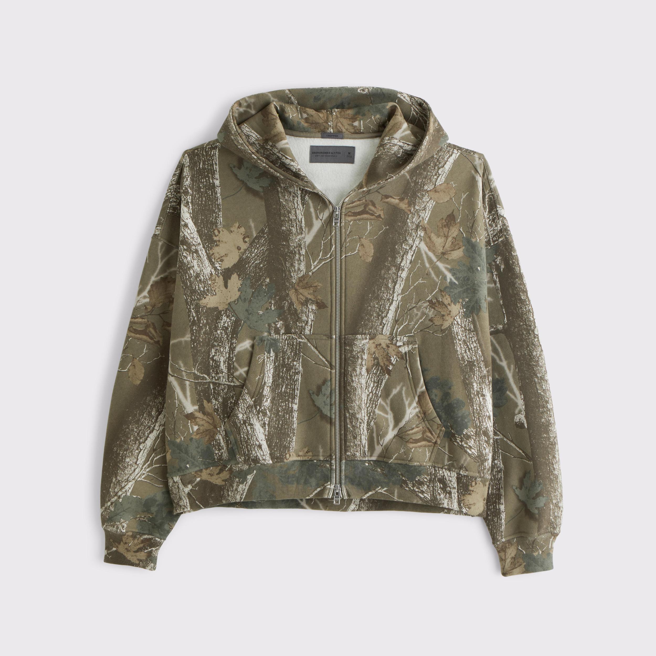 Cropped Essential Full-Zip Hoodie Product Image